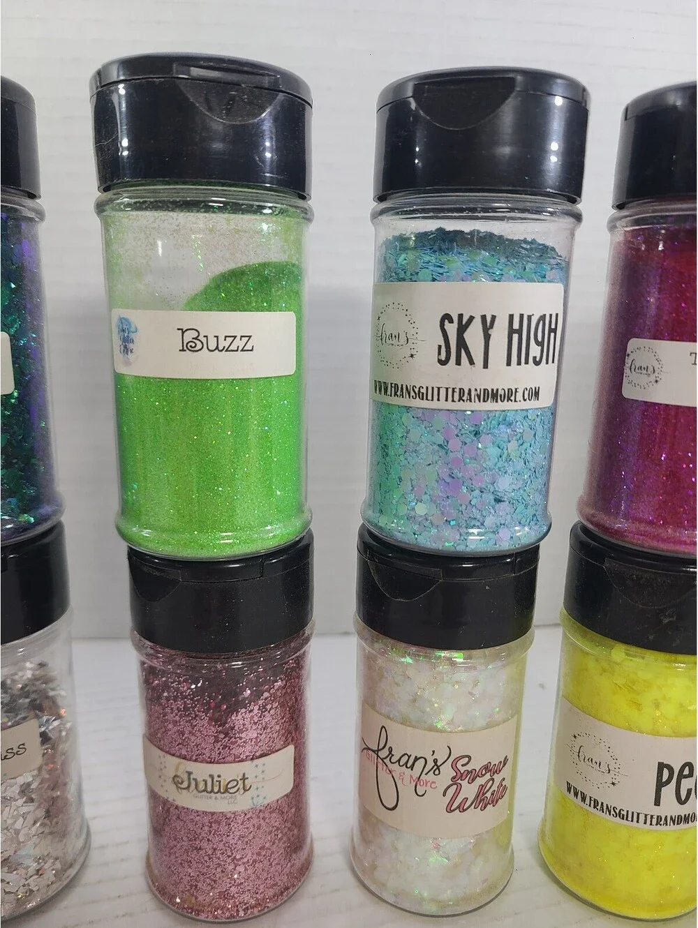 Fran's Lot of 13 Craft Glitters for Tumblers, Nails, Resin Art High Quality